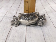 Silver Dagger Fleur De Lis Silvertone Belt Buckle with Black Crystals