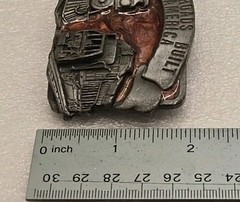 Vintage 1984 « RAILROADS BUILT AMERICA » Siskiyou 3D Belt Buckle Pewter & Resin