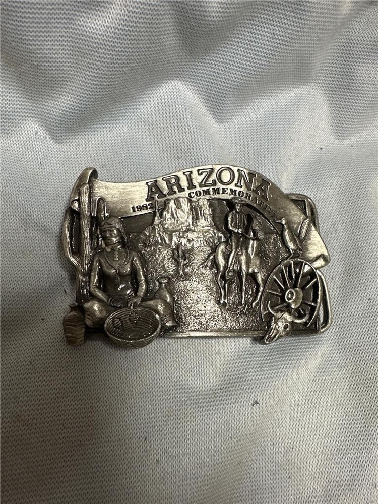Vintage 1982 Arizona Commemorative Belt Buckle