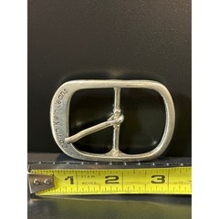 Calvin Klein Jeans Silver Tone Rectangular Belt Buckle Replacement Engraved Logo