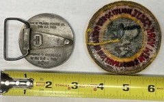 New York Conservation Officers Association – Sid Bell Pewter Belt Buckle & Patch