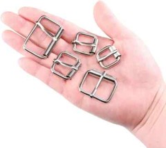 Swpeet 50Pcs 5 Sizes 1/2&Prime; 3/4&Prime; 1&Prime; 5/4&Prime; 5/8&Prime; Multi-Purpose Metal Roller Buckle Ri