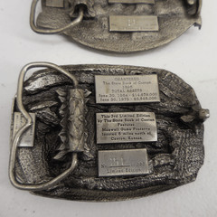 Vintage State Bank of Canton Belt Buckle Collection 80s Hunting Farms Americana