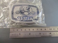 NEW Pewter Belt Buckle Fish SETZER – Advertising fishing equipment
