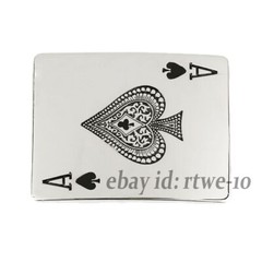 Vintage Men Belt Buckle Western Cowboy Zinc-alloy Ace Spades Fashion ​Rock Style