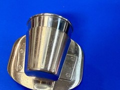 Shot Glass Cup and Holder Reflective Perfect Bar Gag Novelty Game Belt Buckle
