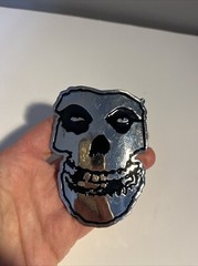 The Misfits Fiend Skull Metallic Belt Buckle Official Punk