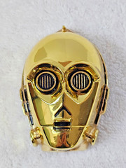 VTG 1996 Star Wars C-3PO Gold Tone Metal Belt Buckle Lucasfilm Punch Rebel