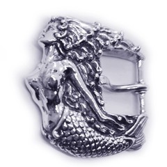 Mermaid Sterling Silver Belt Buckle