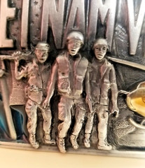 Vietnam Veterans Brass Belt Buckle 1983 Bergamot Brass Works USA z-146