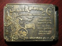 Sears Roebuck & Co. Chicago, IL Reproduction Belt Buckle Illinois