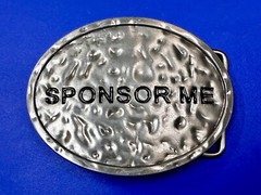 Sponsor Me Funny Cool Novelty Silver Tone Oval Belt Buckle by Buckle Rage