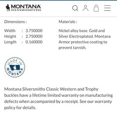 Montana Silversmiths B Western Belt Buckle w/belt