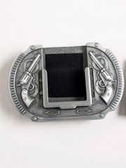 Zorro Brass Tiger Lighter Belt Buckle Western Revolvers Handcuffs New