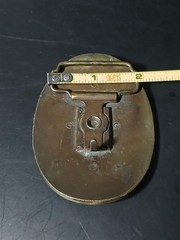 Vintage BERT Leather Inlay Brass Tone Belt Buckle Made USA