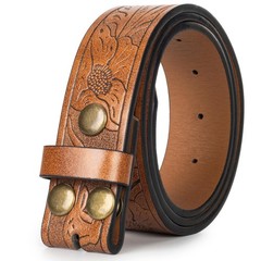 IZUS Classic Retro Belt Strap 47&Prime;Belt for 36&Prime;-40&Prime; waist, Brown-western