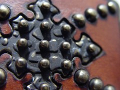 1976 LEATHER -METAL SOLID BRASS BUCKLE COLLECTOR ITEM