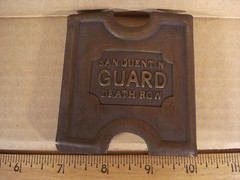 Anson Mills Belt Buckle San Quentin Guard Death Row Solid Brass