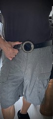 “Tire” Mirror Industrial Round 3” Heavy Belt Buckle OOAK Darren McNeese