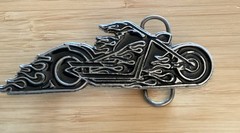 2006 Hot Leather Goods Flaming Motorcycle Belt Buckle