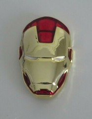 Iron Man Face Goldtone Metal Logo BELT BUCKLE