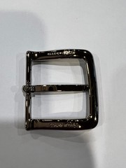 Solid Brass Polished Nickel Belt Buckle Made in Italy Fits 1.57&Prime; Belt Strap