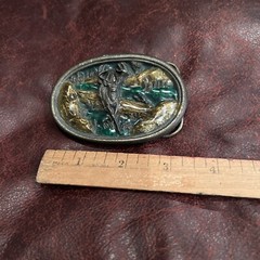 Vintage Bergamot Deer Belt Buckle 1984 #G-146 Color Glossy 1983 Made In USA