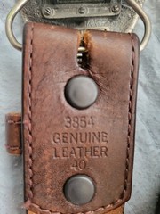 THE GREAT AMERICAN BUCKLE CO two deer BUCKLE and LEATHER BELT size 40