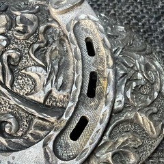 Ornate Womens Western Oval Belt Buckle Horseshoe Buckle 2002 Enchantment USA