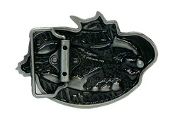 Live To Ride Ride To Live Belt Buckle Pewter/Epoxy 3.75”x 2.5” Fit Up To 1.75” q