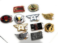 Marvel Comics Belt Buckles Collection 11 Belt buckles in Total Brand New Free SP