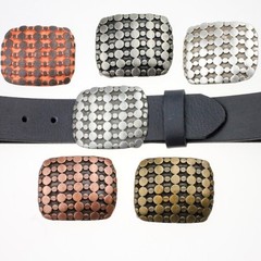Rose Rectangle Design Belt Buckle, Fine Dot Texture, Elegant