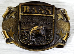 BASS ANGLER&rsquo;S SPORTSMAN SOCIETY BELT BUCKLE VTG