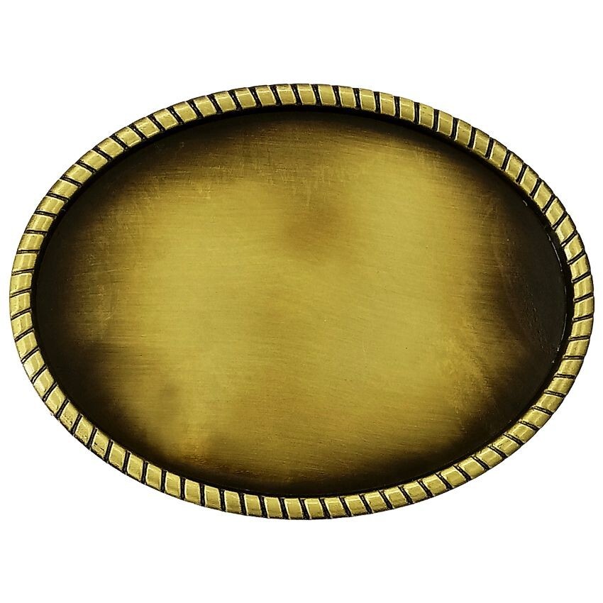 GOLD Bronze Rope PLAIN Metal Belt Buckle for Engraving Round Western Cowboy