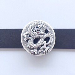 Vintage Silver Plated Rhinestone Dragon Belt Buckle Boucle de Ceinture