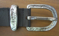Oversized Artisan Hammered Metal Belt Buckle 2.75&Prime; L x 2.25&Prime; H