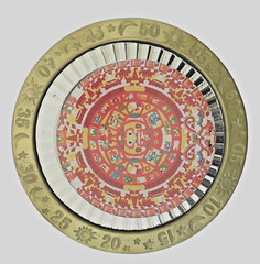 Vintage Spinner Belt Buckle Aztec Calendar New Men Women Mexican Fashion Rodeo