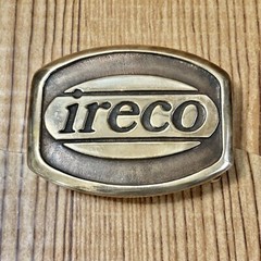 1980 Vintage IRECO Belt Buckle BRASS Anacortes Works ABW Illinois Railway USA