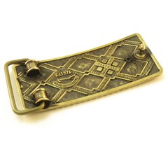 Handmade brass belt buckle « Krayka », Ukrainian ornamental buckle, woven buckle