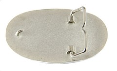 4030328 Polished Silver Tone Shriner Belt Buckle Shrine Scimitar Crescent Star