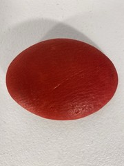 Vintage Red Suede Leather Oval Belt Buckle Blank Fits 1.5” Belt Western Retro