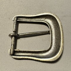 Rope Edge Western Engraved Vintage Belt Buckle 1 1/2&Prime; Silver Tone
