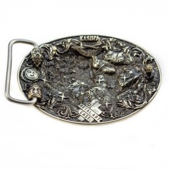 Leo german silver belt buckle, Lion Horoscope Astrological Zodiac Sign buckle