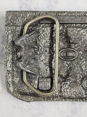 Vintage 1991 C & J Inc Plumber Color Belt Buckle – Missing Belt Loop