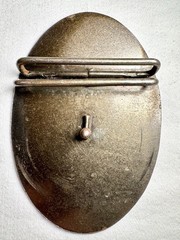 Unbranded United States Military Oval Metal Belt Buckle Two U.S. on Thin Plate