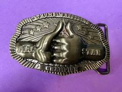 Thumb Wrestling All-Star Champion Trophy Award Belt Buckle New Condition