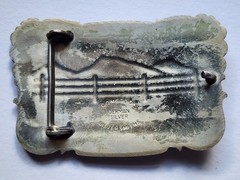 VTG Comstock German Silver Cowboy Rodeo Rider Western Mountain Ranch Belt Buckle
