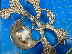 Skull and Crossbones – Clear Rhinestone Covered Cutout Gothic Punk Belt Buckle