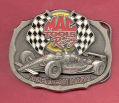 Rare MAC TOOLS RACING #21 Formula 1 Brabham – PEWTER 3D BELT BUCKLE -Never Worn