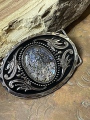 Abalone Xmas WESTERN SILVER BELT ADJUSTABLE BUCKLE MEN WOMEN UNIQUE VALENTINE
